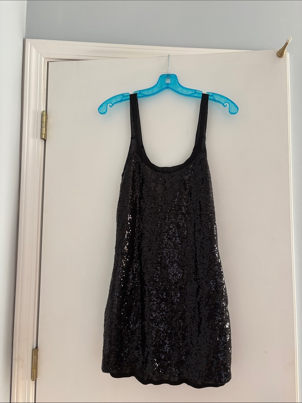 Armani Exchange Black Sequin Tank Dress Small
